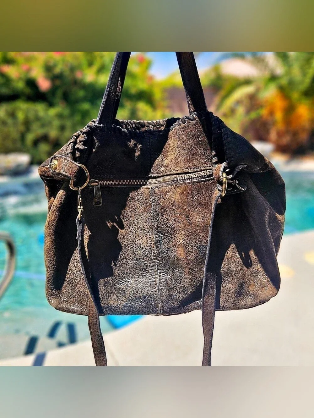 Vintage Italian Leather Satchel Bag